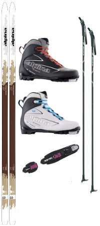Alpina Control 60 Cross Country Ski Package (Skis, Boots, Bindings, Poles)