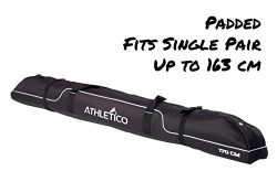 Athletico Diamond Trail Padded Ski Bag – Single Ski Travel Bag to Transport Skis Up To 163 ...