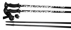 WSD Ski Poles Adult Model Aluminum Alpine Downhill Ski Poles Pair New, 48″ L, Black/Silver