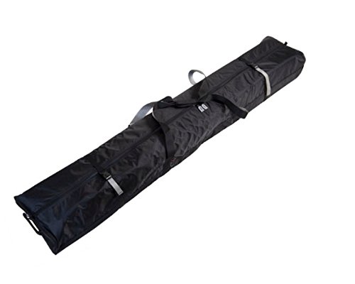 170 FULLY PADDED DOUBLE SKI BAG W/WHEELS- BLACK - SkiingMe | SkiingMe