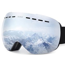 Gonex Oversized Ski Snow Goggles Anti-fog UV Protection with Frameless Double Spherical Lens for ...