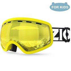 ZIONOR Lagopus X Mini Kids Snowmobile Snowboard Skate Ski Goggles with 100% UV Protection Anti-f ...