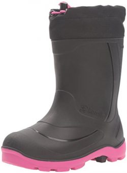 Kamik Girls’ Snobuster1 Snow Boot, Black/Magenta, 9 Medium US Toddler