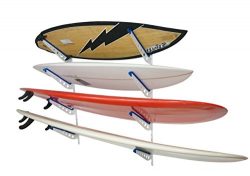 Metal Surfboard Storage Rack | 4 Surf Adjustable Wall Mount | StoreYourBoard