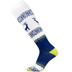 Warm Ski Socks – Ugly Sweater Deer Sock for Skiing – Merino Wool Winter, Snowboard S ...