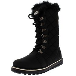 Polar Products Womens Quilted Comfy Winter Rain Warm Snow Knee High Boot – Black – U ...