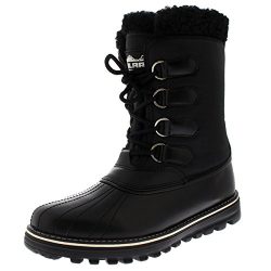 Polar Products Womens Warm Duck Winter Rain Fleece Snow Waterproof Mid Calf Boots – Black  ...