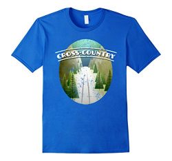 Mens Backcountry Skis Cross Country Skiing T Shirt Ski Shirt XL Royal Blue