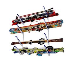 Metal Ski Storage Rack | Adjustable Skis Home Wall Mount | StoreYourBoard