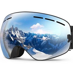 ZIONOR X Ski Snowboard Snow Goggles OTG Design for Men & Women with Spherical Detachable Len ...