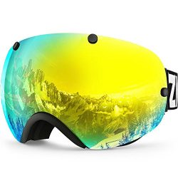 ZIONOR XA Ski Snowboard Snow Goggles for Men Women Anti-fog UV Protection Spherical Dual Lens Design