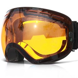 Ski Goggles,COPOZZ G1 Mens Womens Ski Snowboard Snowboarding Goggles – Over Glasses Double ...