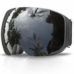 Ski Goggles,Findway Snowboard Snow Goggles-Upgraded Magnetic Interchangeable Dual-layer Lens,Fra ...