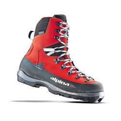 Alpina Sports Alaska Leather Backcountry Cross Country Nordic Ski Boots, Red, Euro 47