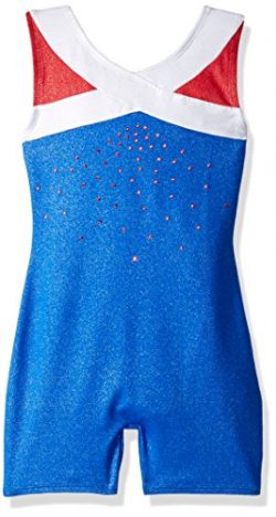 Freestyle by Danskin Big Girls’ Gymnastics Biketard, True Blue, S