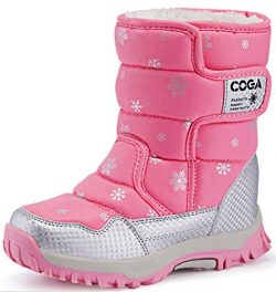 DADAWEN Boy’s Girl’s Outdoor Waterproof Cold Weather Snow Boots(Toddler/Little Kid/B ...