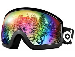 General OTG Ski Goggles for Adult, Double Anti-Fog Lenses with UV400 Protection, ODOLAND S2 Gogg ...