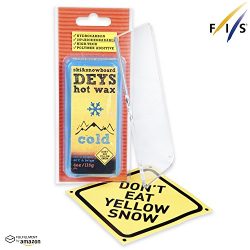 Snowboard / Ski Wax from DEYS (COLD) – Free Plexi Scraper. Gift Ready Combo