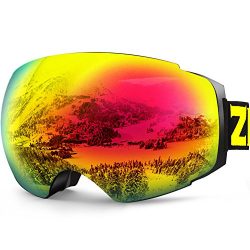 ZIONOR X4 Ski Snowboard Snow Goggles Magnet Dual Layers Lens Spherical Design Anti-fog UV Protec ...