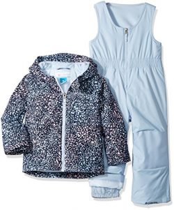 Columbia Toddler Girls’ Frosty Slope Set, Faded Sky Snow Splatter, 4T