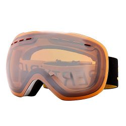 OTG Ski Goggles For Men & Women-UV protection Anti-fog Skiing Goggles With Frameless Design, ...