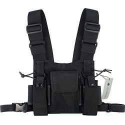 Lewong Radio Carry Case Chest Pocket Universal Bag Holster for Two Way Radio