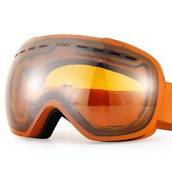 Gonex Oversized Ski Snow Goggles Anti-fog UV Protection with Frameless Double Spherical Lens for ...