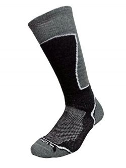 Ultimate Socks Mens Midweight Merino Wool Ski Snowboard Warm Socks Charcoal Large 9-11.5