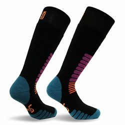 Eurosocks Micro-Supreme Over The Calf Ski Zone Socks,Black, Medium