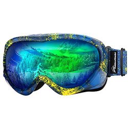 OutdoorMaster Kids Ski Goggles – Helmet Compatible Snow Goggles for Boys & Girls with  ...