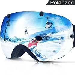 ZIONOR XA Ski Snowboard Snow Goggles for Men Women Anti-fog UV Protection Spherical Dual Lens Design