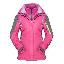 Magcomsen Women’s Mountain Waterproof Jacket Fleece Windproof Ski Jacket