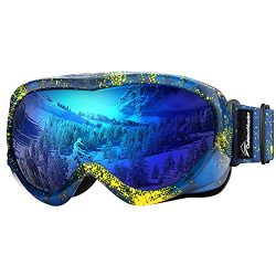 OutdoorMaster Kids Ski Goggles – Helmet Compatible Snow Goggles for Boys & Girls with  ...