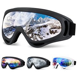 Ski Goggles, SiFREE Snowboard Goggles with UV 400 Protection Windproof Anti-Fog for Women Men Ki ...