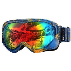 OutdoorMaster Kids Ski Goggles – Helmet Compatible Snow Goggles for Boys & Girls with  ...