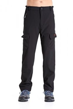 Men’s Fleece-Lined Ski Cargo Pants – Warm, Breathable, Water and Wind-Resistant