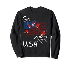 Unisex Freestyle skiing Ski Sport Go USA Sweatshirt Large Black