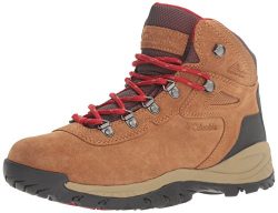 Columbia Women’s Newton Ridge Plus Waterproof Amped Hiking Boot, Elk, Mountain Red, 9 B US