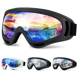 Ski Goggles, SiFREE Snowboard Goggles with UV 400 Protection Windproof Anti-Fog for Women Men Ki ...