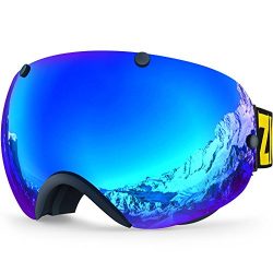 ZIONOR XA Ski Snowboard Snow Goggles for Men Women Anti-fog UV Protection Spherical Dual Lens Design