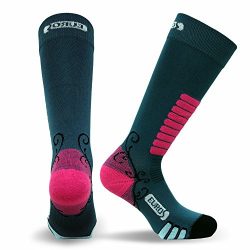 Eurosocks Women’sSweet Silver Ski Socks, Ottanio, Large