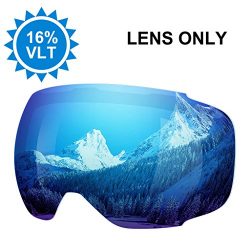 ENKEEO Ski Goggles Replacement Lenses Anti-fog 100% UV400 Protection for Skiing Snowboarding Sno ...