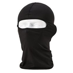 Lycra Fabrics Ski Face Mask Motorcycle Cycling Bike Bandana Hiking Skateboard Balaclava (black)