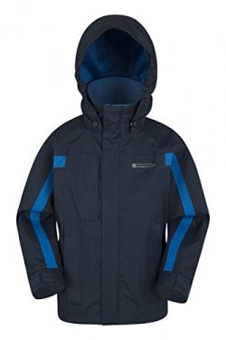 Mountain Warehouse Samson Waterproof Kids Rain Jacket For Everyday Wear Navy 11-12 years