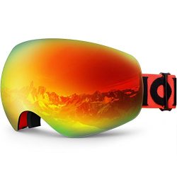 ZIONOR X10 Ski Snowboard Snow Goggles OTG for Men Women Youth Anti-fog UV Protection Helmet Comp ...