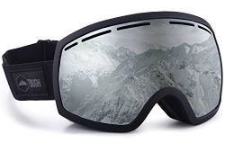 Ski & Snowboard Goggles – Dual-Layer Lens Snow Goggles for Skiing, Snowboarding, Motor ...