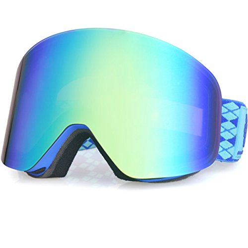 Snowledge Ski Goggles - Frameless, Exchangeable Double Cylindrical Lens ...