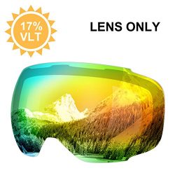 ENKEEO Ski Goggles Replacement Lenses Anti-fog 100% UV400 Protection for Skiing Snowboarding Sno ...