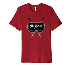 Mens Ski Patrol Goggles And Poles T-Shirt 2XL Cranberry