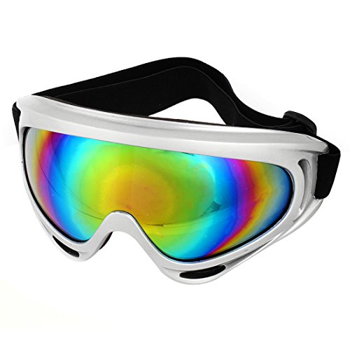 uxcell Silver Tone Frame Coloured Len Protective Adult Sport Snow Ski ...